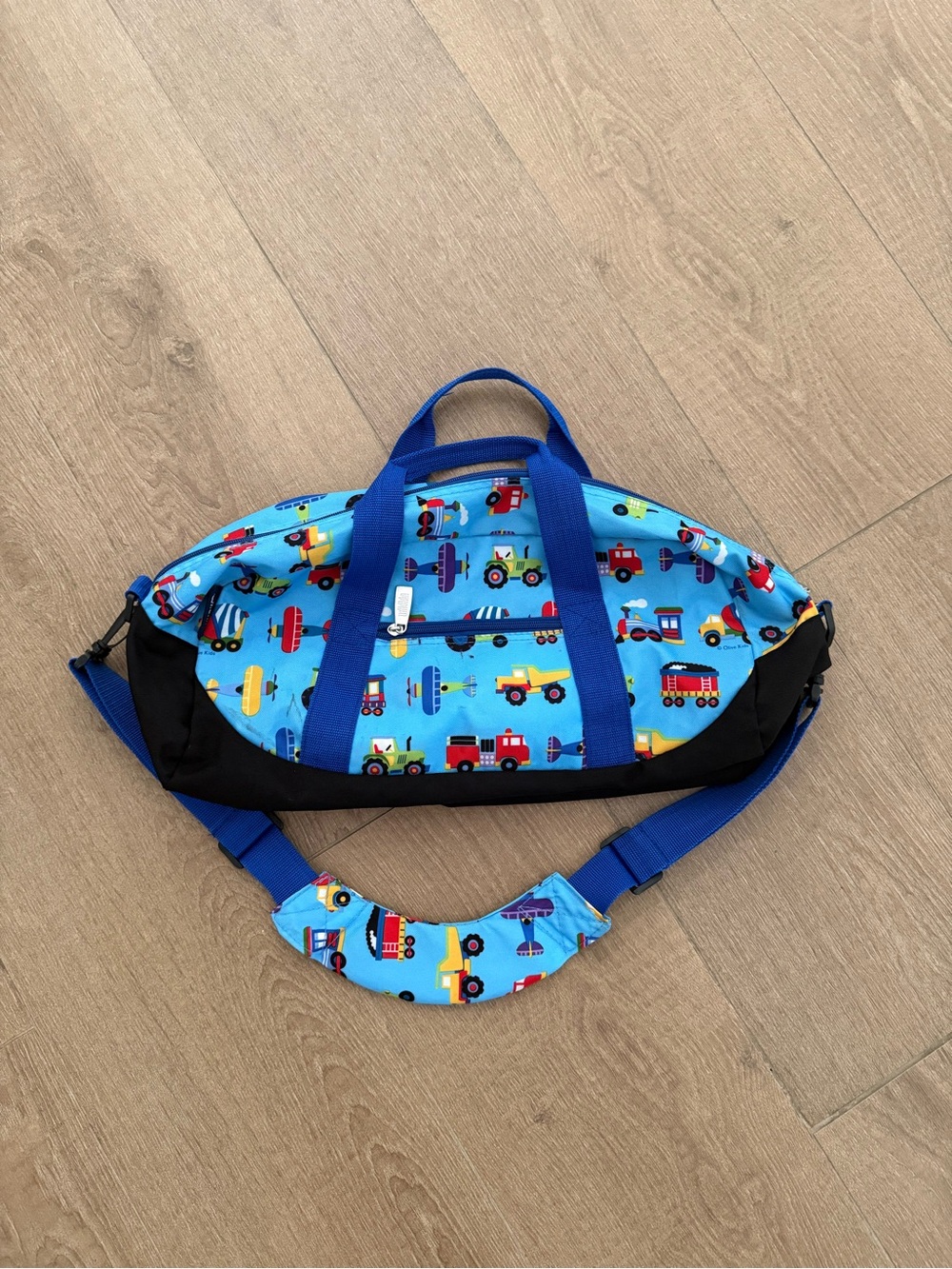 Cars, truck and airplanes kids duffle bag